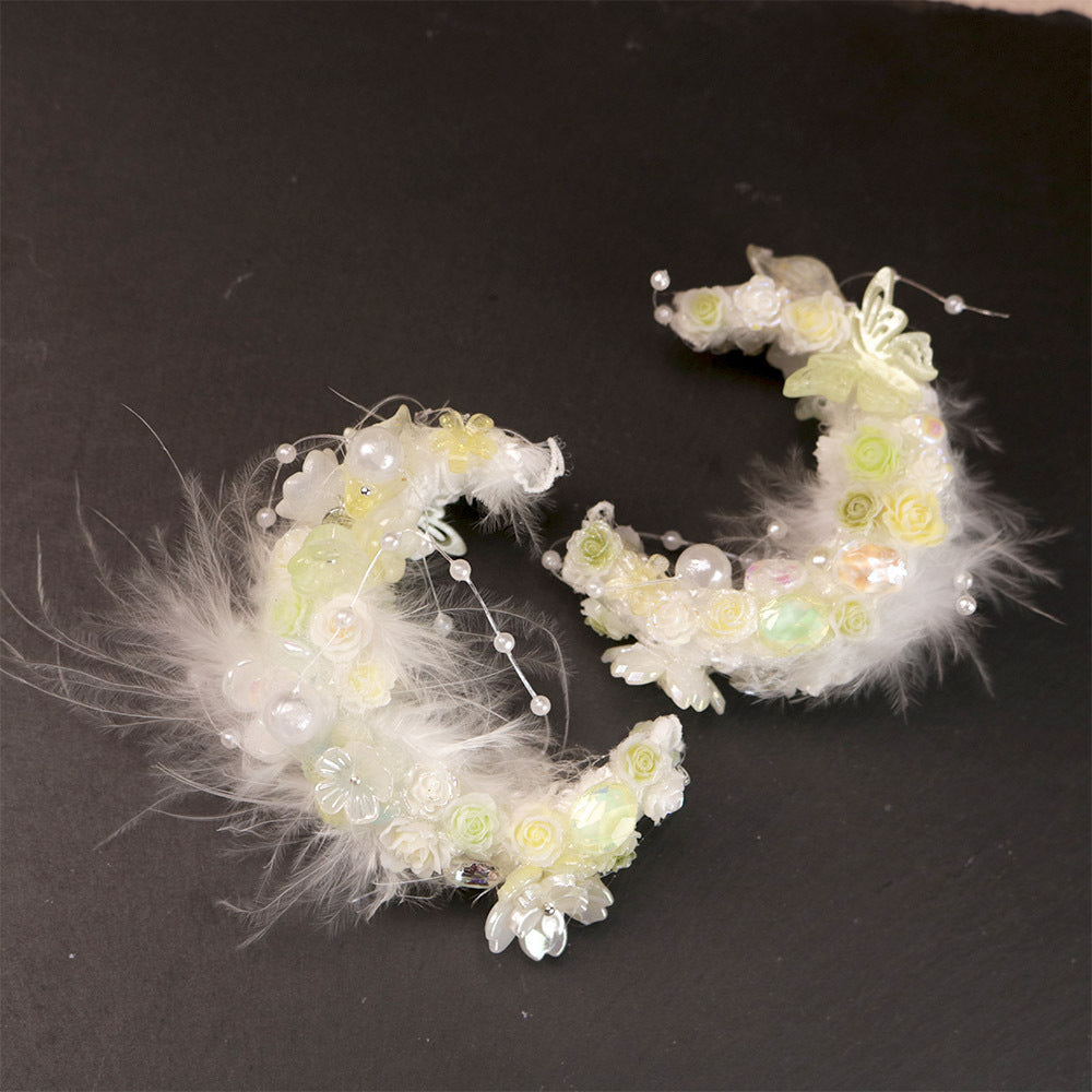 Wholesale Feather Moon Boat Heavy Industry Nepalese Beads Can Be Worn Pen Loose Beads